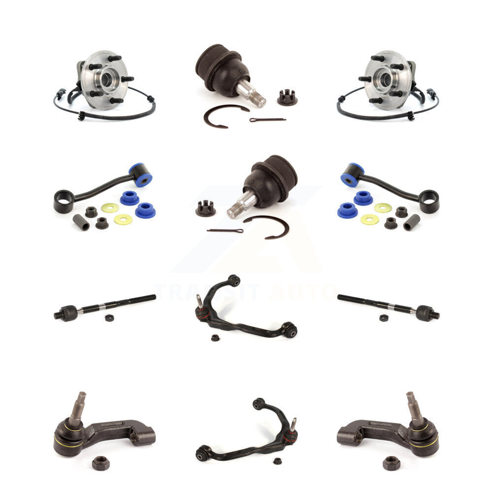 Upper Arm Lower Ball Joint Outer Inner Tie Rod & Link Front Kit (12Pc) For Jeep