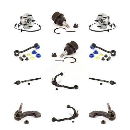 Upper Arm Lower Ball Joint Outer Inner Tie Rod & Link Front Kit (12Pc) For Jeep