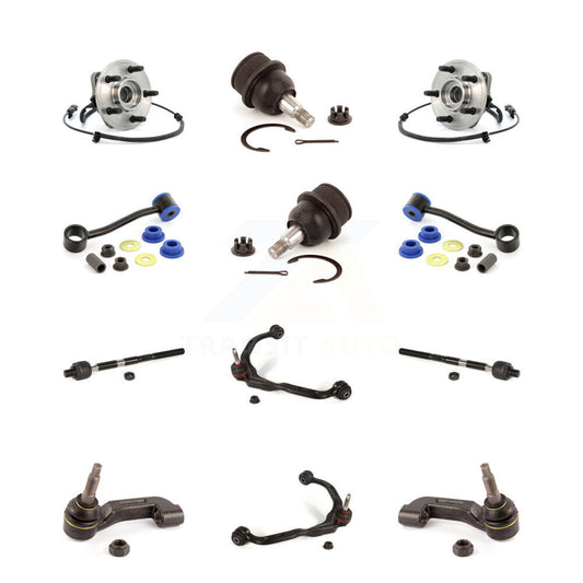 Upper Arm Lower Ball Joint Outer Inner Tie Rod & Link Front Kit (12Pc) For Jeep