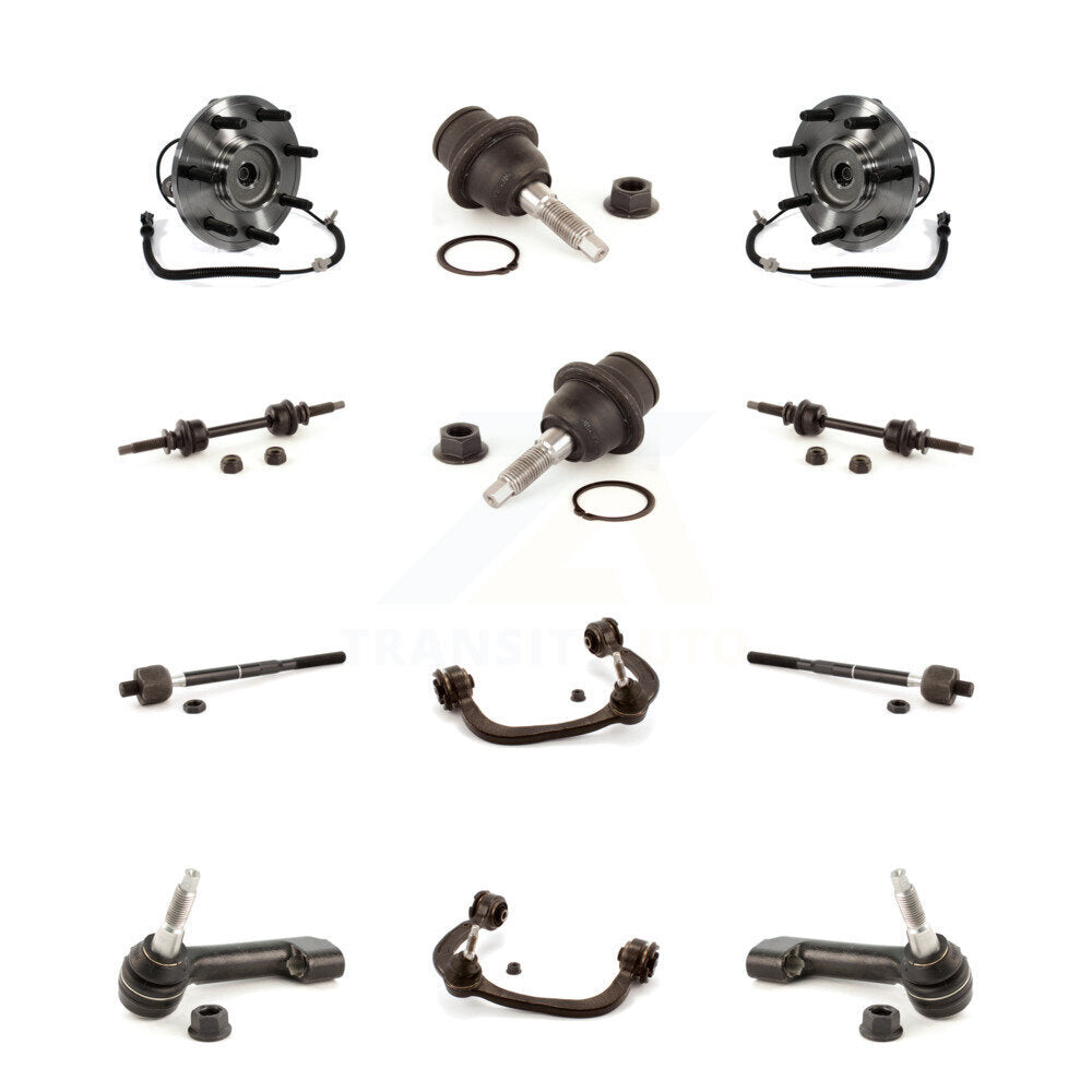 Hub Upper Control Arm Lower Ball Joint Outer Inner Tie Rod & Link Front Kit For