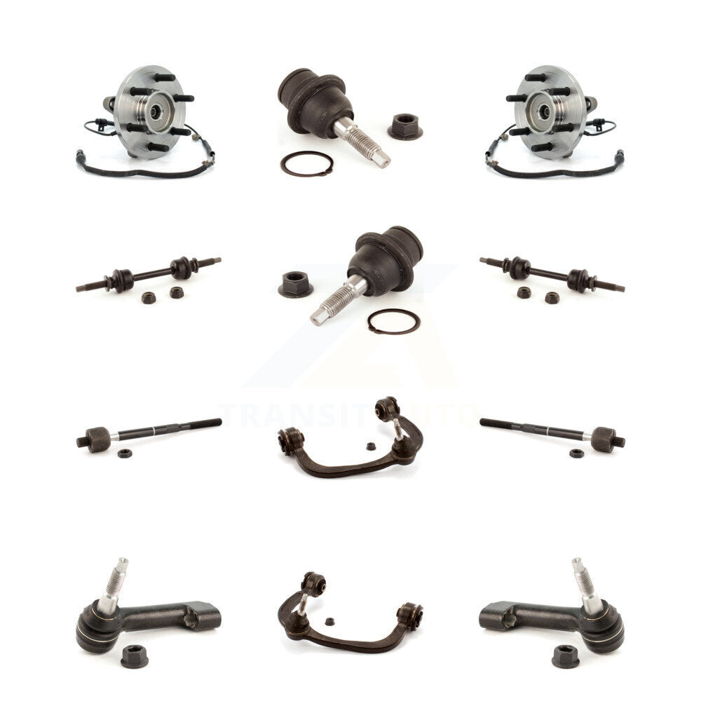 Hub Upper Control Arm Lower Ball Joint Outer Inner Tie Rod & Link Front Kit For