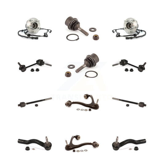 Upper Arm Lower Ball Joint Outer Inner Tie Rod & Link Front Kit (12Pc) For Ford