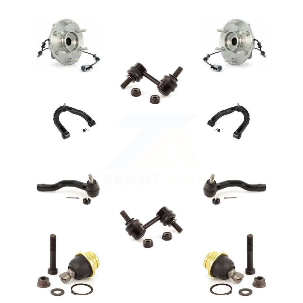 Bearing Upper Arm Lower Ball Joint Outer Tie Rod Link Front Kit (10Pc) For TITAN
