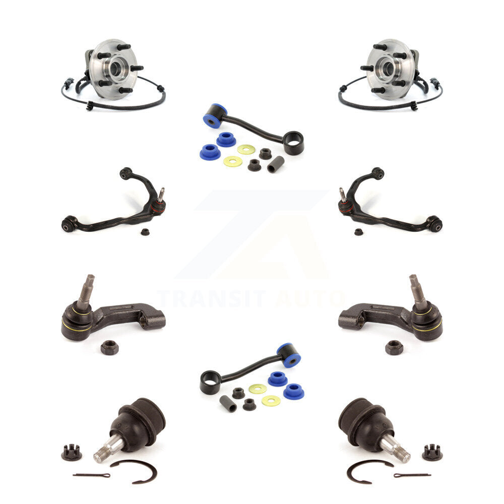 Bearing Upper Arm Lower Ball Joint Outer Tie Rod Link Front Kit (10Pc) For Jeep