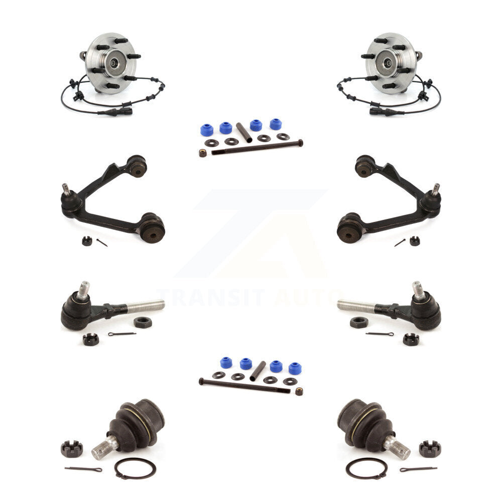 Bearing Upper Arm Lower Ball Joint Outer Tie Rod Link Front Kit (10Pc) For Ford