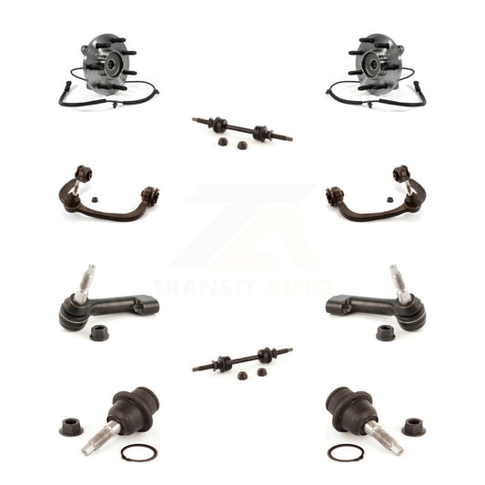 Hub Bearing Upper Control Arm Lower Ball Joint Outer Tie Rod Link Front Kit For