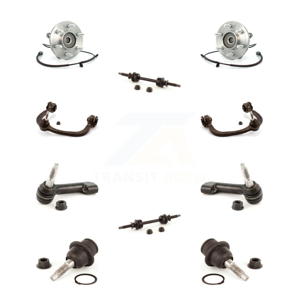 Hub Bearing Upper Control Arm Lower Ball Joint Outer Tie Rod Link Front Kit For