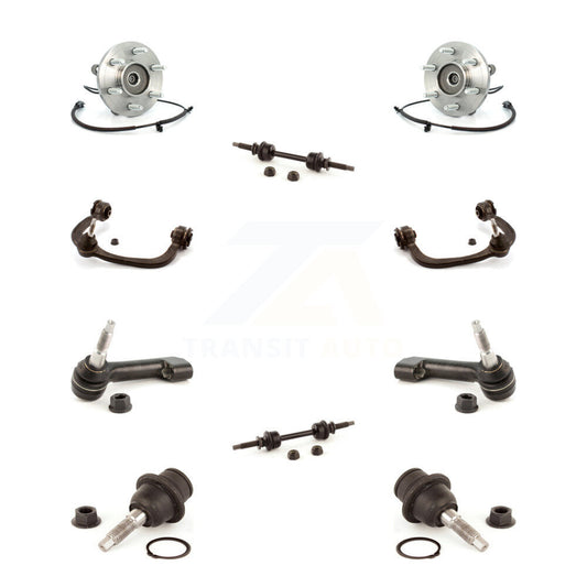 Hub Bearing Upper Control Arm Lower Ball Joint Outer Tie Rod Link Front Kit For