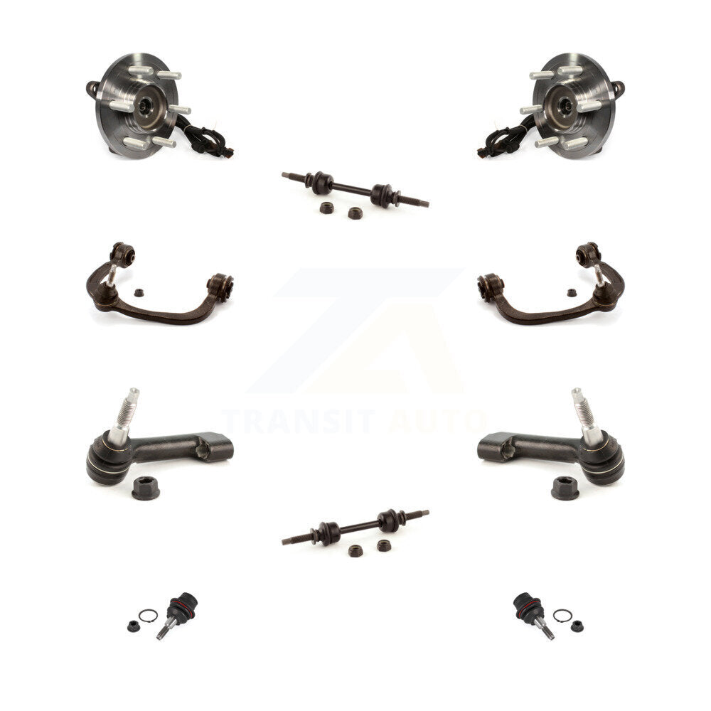 Hub Bearing Upper Control Arm Lower Ball Joint Outer Tie Rod Link Front Kit For