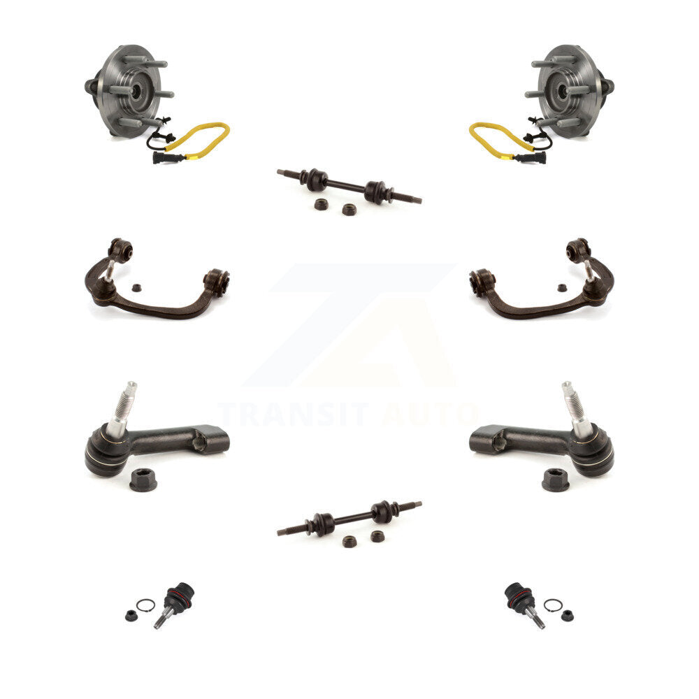 Hub Bearing Upper Control Arm Lower Ball Joint Outer Tie Rod Link Front Kit For