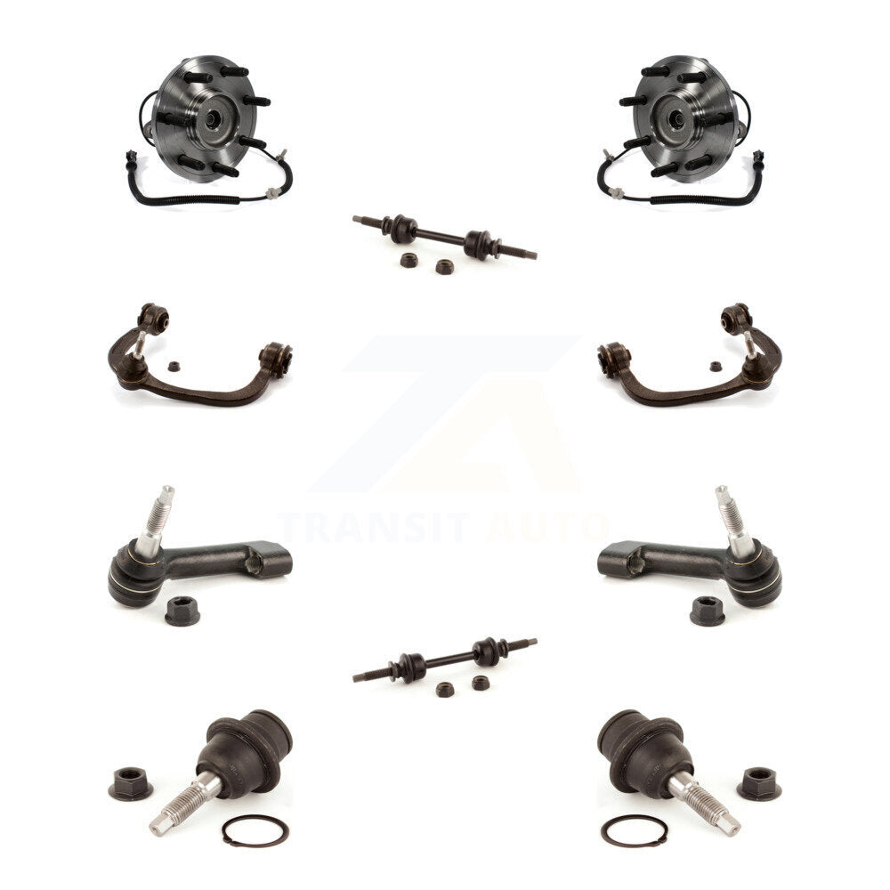 Hub Bearing Upper Control Arm Lower Ball Joint Outer Tie Rod Link Front Kit For