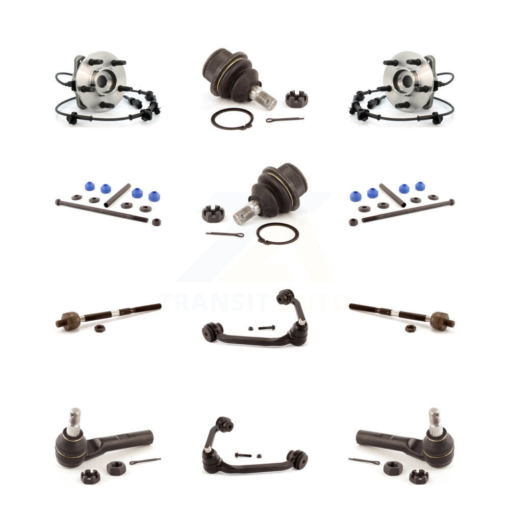 Upper Arm Lower Ball Joint Outer Inner Tie Rod & Link Front Kit (12Pc) For Ford
