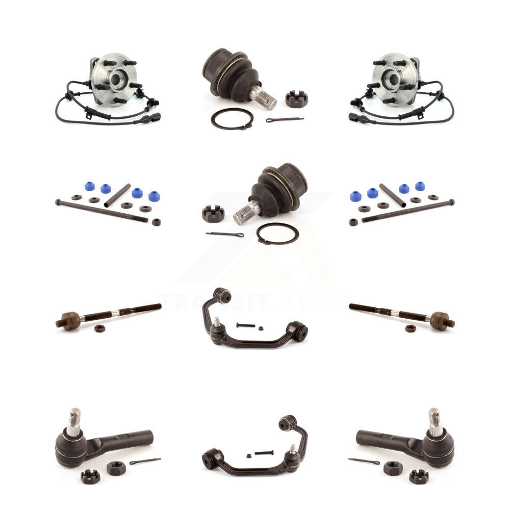 Upper Arm Lower Ball Joint Outer Inner Tie Rod & Link Front Kit (12Pc) For Ford