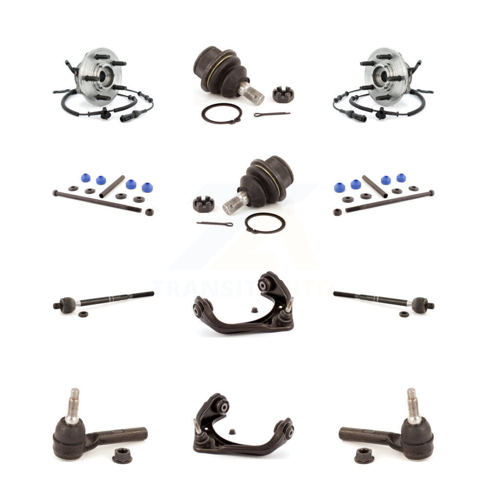 Upper Arm Lower Ball Joint Outer Inner Tie Rod & Link Front Kit (12Pc) For Ford