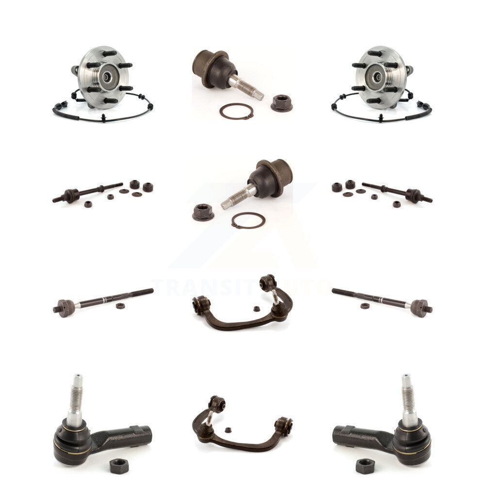 Hub Upper Control Arm Lower Ball Joint Outer Inner Tie Rod & Link Front Kit For
