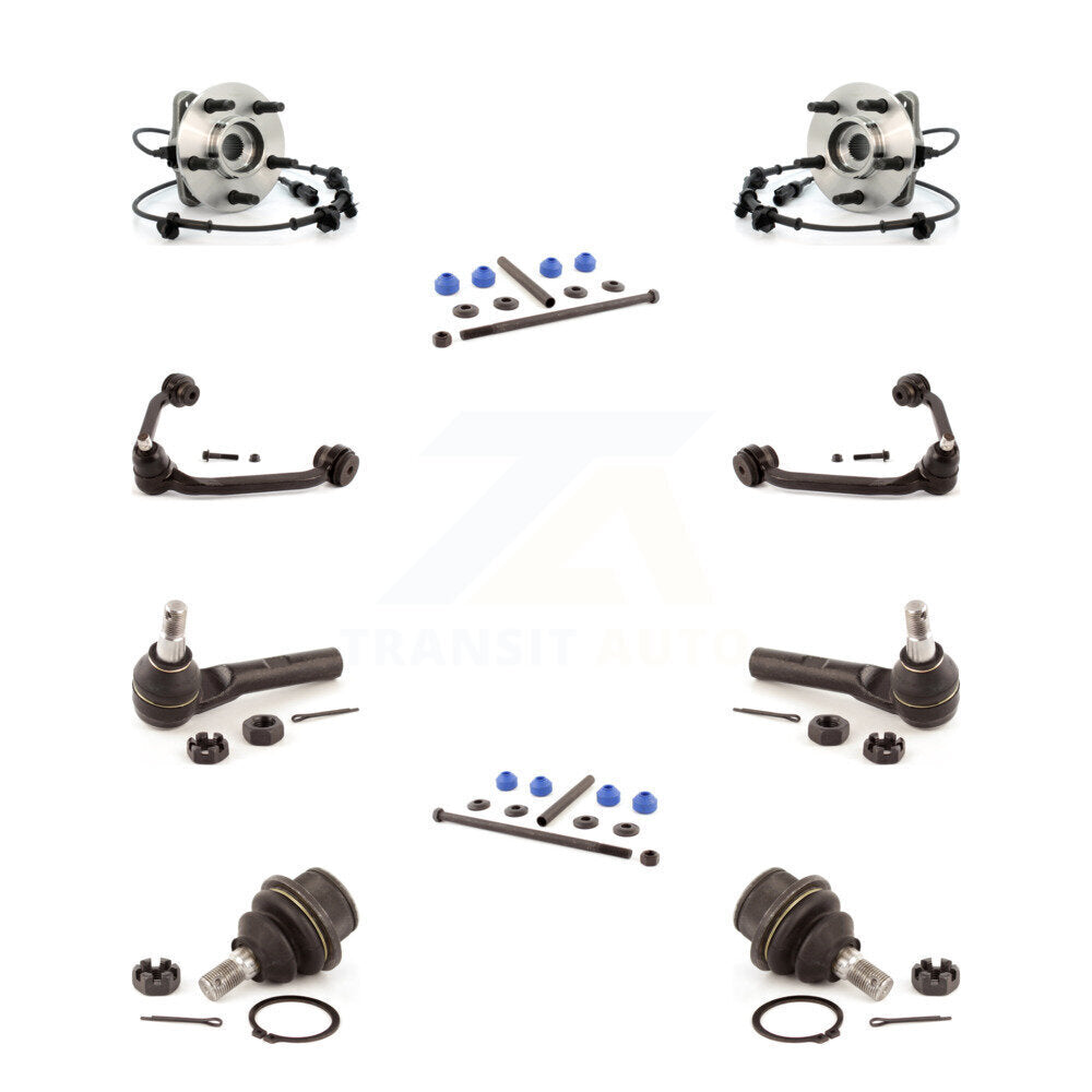 Bearing Upper Arm Lower Ball Joint Outer Tie Rod Link Front Kit (10Pc) For Ford