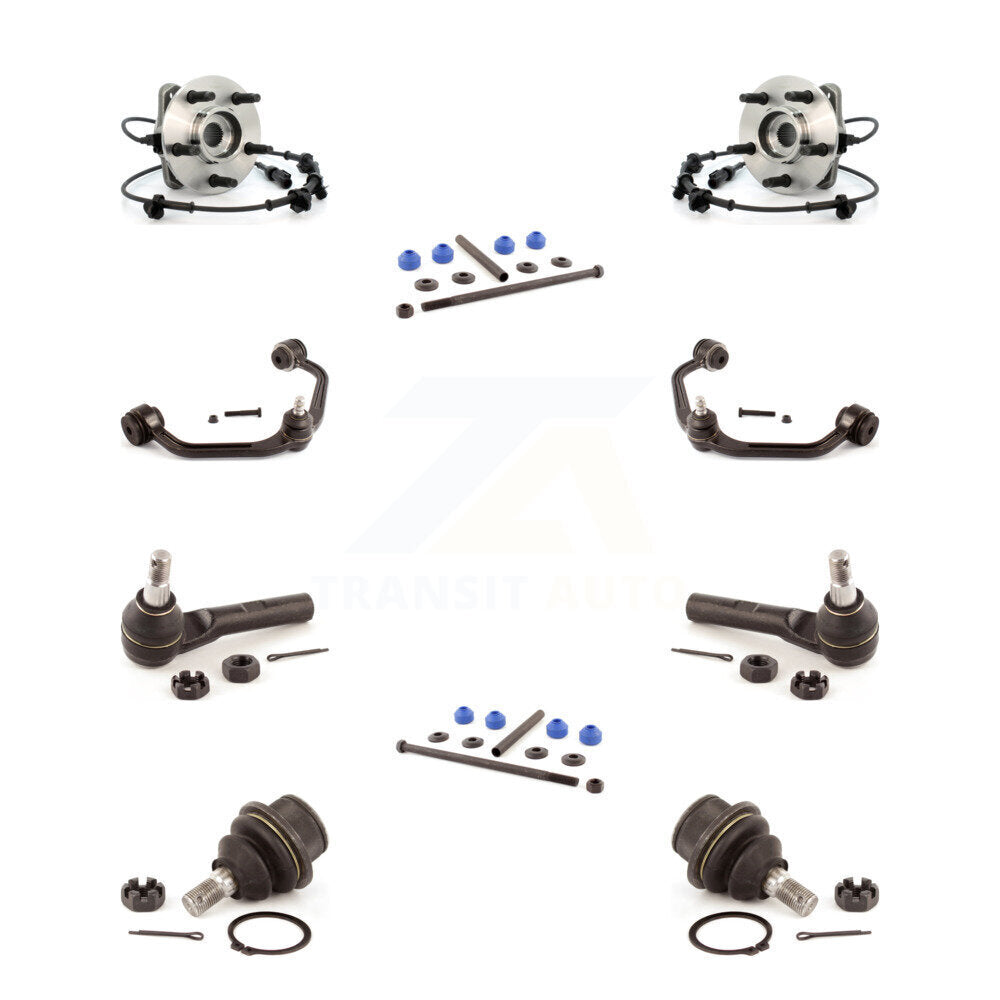Bearing Upper Arm Lower Ball Joint Outer Tie Rod Link Front Kit (10Pc) For Ford