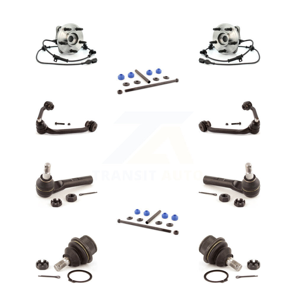 Bearing Upper Arm Lower Ball Joint Outer Tie Rod Link Front Kit (10Pc) For Ford