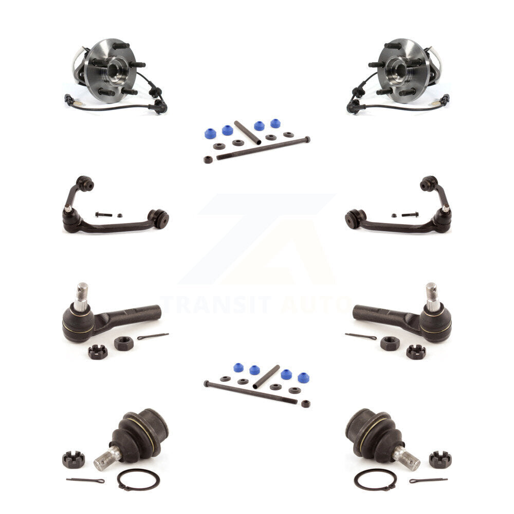 Bearing Upper Arm Lower Ball Joint Outer Tie Rod Link Front Kit (10Pc) For Ford