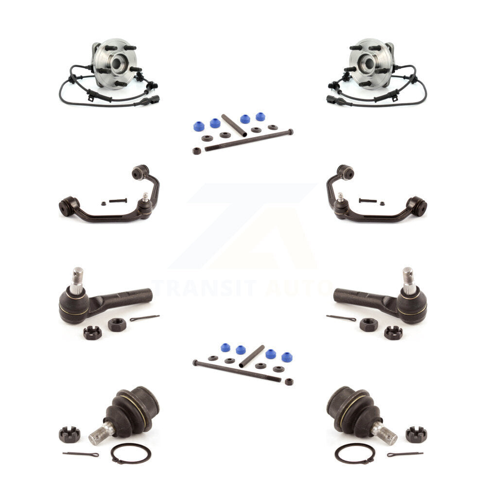 Bearing Upper Arm Lower Ball Joint Outer Tie Rod Link Front Kit (10Pc) For Ford