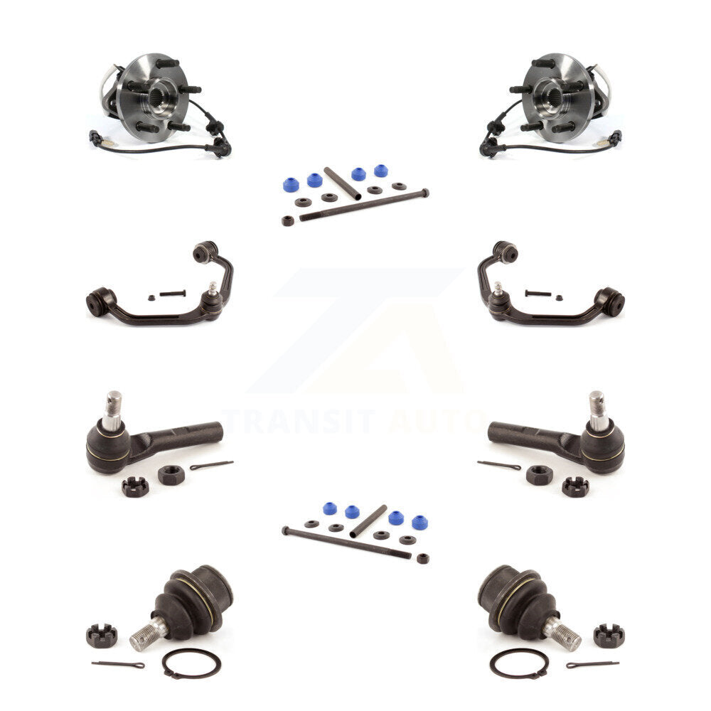 Bearing Upper Arm Lower Ball Joint Outer Tie Rod Link Front Kit (10Pc) For Ford