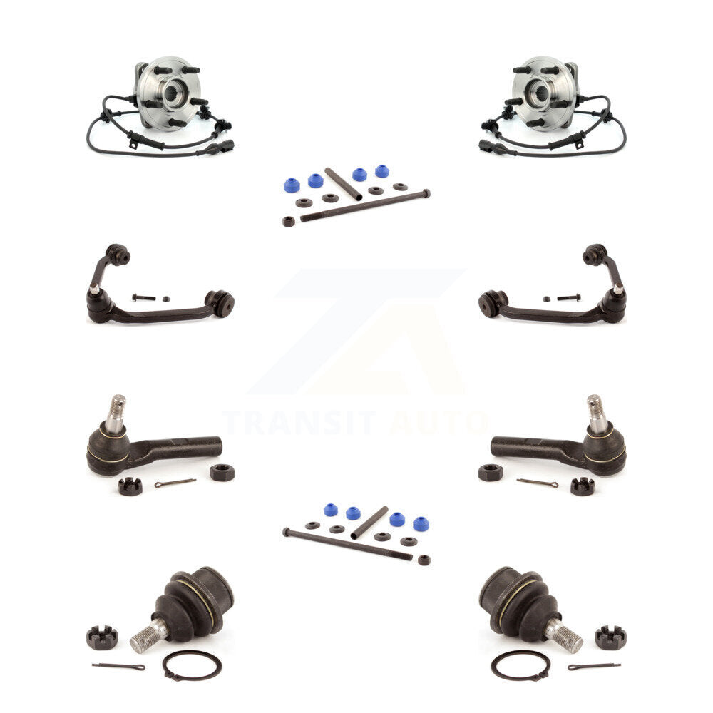Hub Bearing Upper Control Arm Lower Ball Joint Outer Tie Rod Link Front Kit For