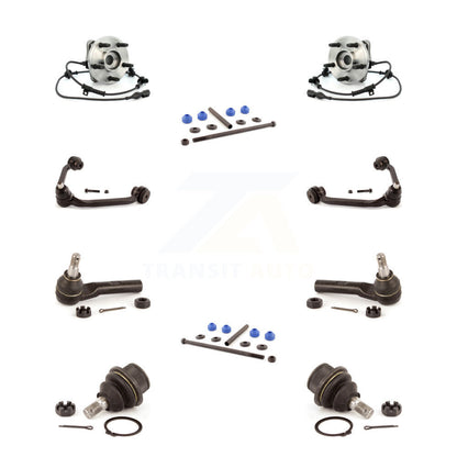Hub Bearing Upper Control Arm Lower Ball Joint Outer Tie Rod Link Front Kit For