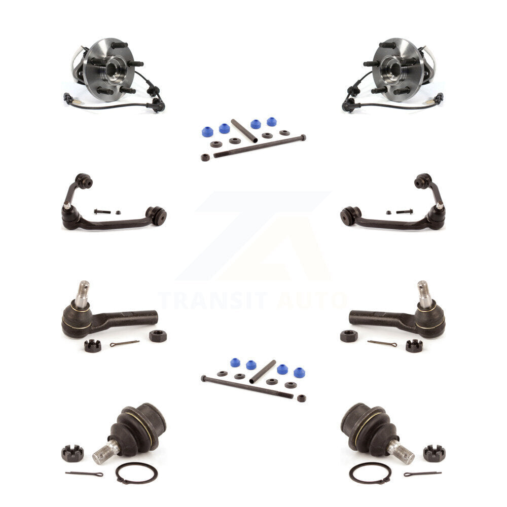 Hub Bearing Upper Control Arm Lower Ball Joint Outer Tie Rod Link Front Kit For