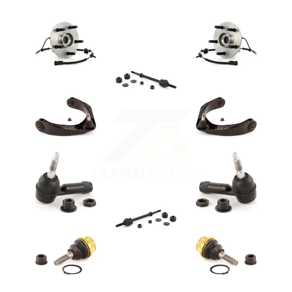 Hub Bearing Upper Control Arm Lower Ball Joint Outer Tie Rod Link Front Kit For