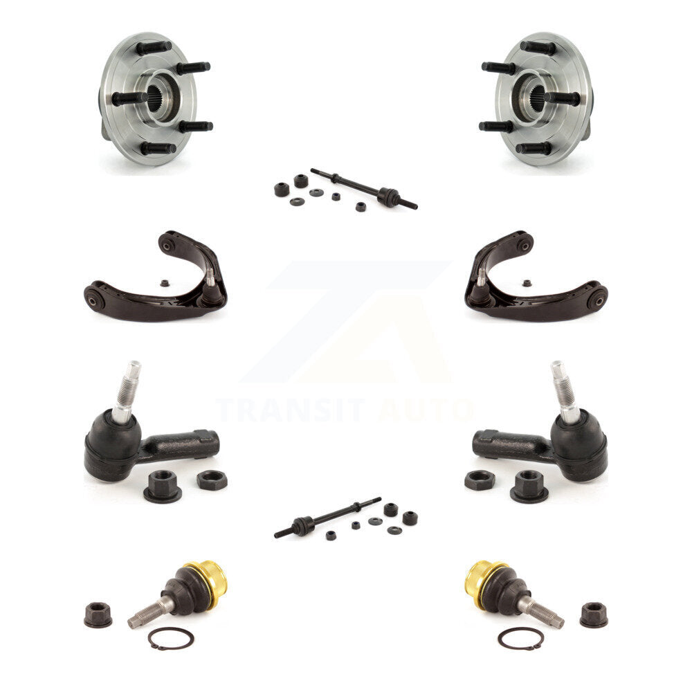 Hub Bearing Upper Control Arm Lower Ball Joint Outer Tie Rod Link Front Kit For
