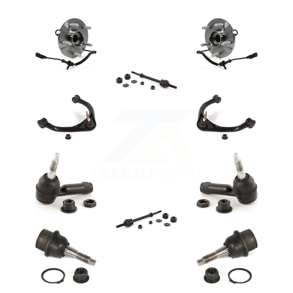 Hub Bearing Upper Control Arm Lower Ball Joint Outer Tie Rod Link Front Kit For