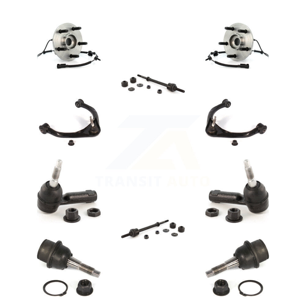 Hub Bearing Upper Control Arm Lower Ball Joint Outer Tie Rod Link Front Kit For