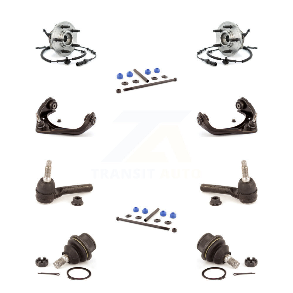 Bearing Upper Arm Lower Ball Joint Outer Tie Rod Link Front Kit (10Pc) For Ford