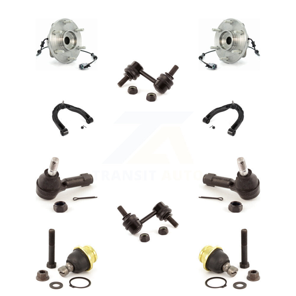 Hub Bearing Upper Control Arm Lower Ball Joint Outer Tie Rod Link Front Kit For