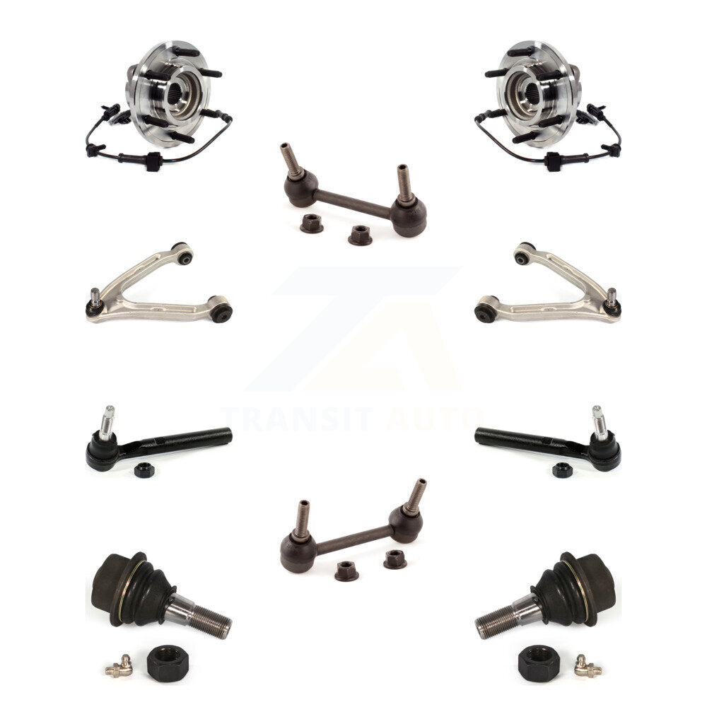 Bearing Upper Arm Lower Ball Joint Outer Tie Rod & Link Front Kit (10Pc) For H3T