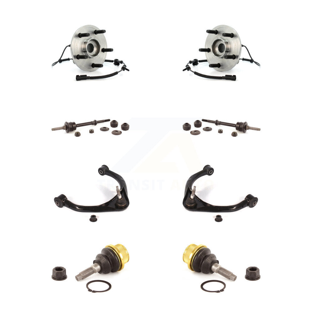 Hub Bearing Lower Ball Joint Upper Arm & Link Front Kit (8Pc) For Dodge Ram 1500
