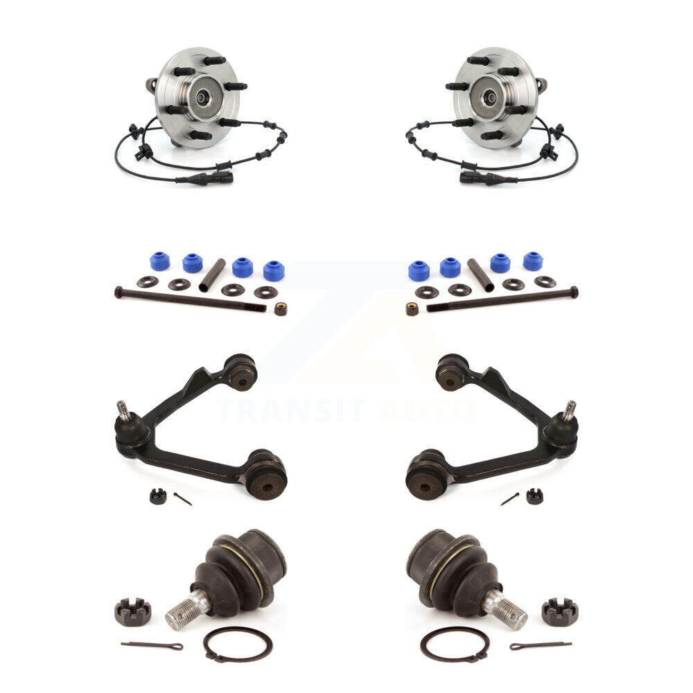 Hub Bearing Lower Ball Joint Upper Arm Link Front Kit (8Pc) For Ford Expedition