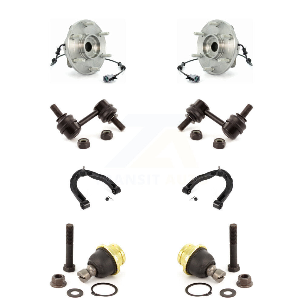 Bearing Lower Ball Joint Upper Arm & Link Front Kit (8Pc) For Nissan TITAN QX56