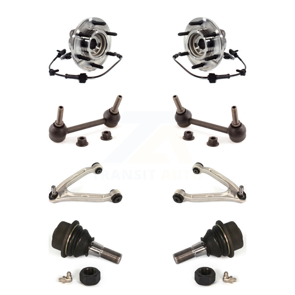Hub Bearing Lower Ball Joint Upper Arm & Link Front Kit (8Pc) For Hummer H3T H3