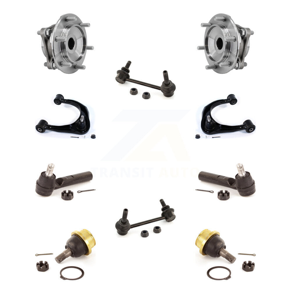 Hub Bearing Upper Control Arm Lower Ball Joint Outer Tie Rod Link Front Kit For