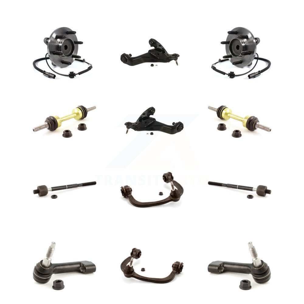 Hub Bearing Lower Upper Control Arm Outer Inner Tie Rod Link Front Kit For Ford