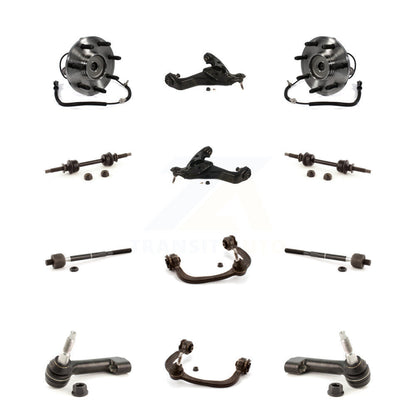 Bearing Lower Upper Control Arm with BJ Outer Inner Tie Rod & Link Front Kit For