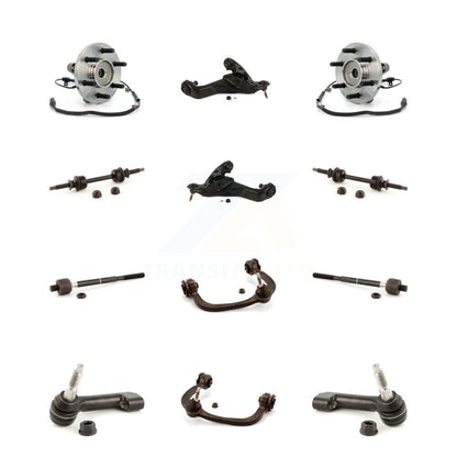 Bearing Lower Upper Control Arm with BJ Outer Inner Tie Rod & Link Front Kit For