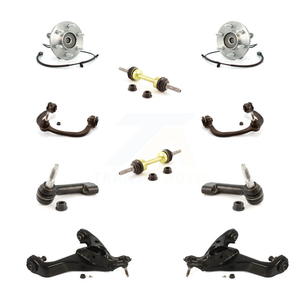 Bearing Lower Upper Control Arm Outer Tie Rod Link Front Kit (10Pc) For Ford 4WD