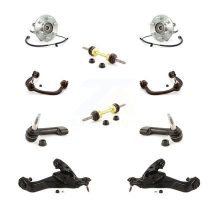 Bearing Lower Upper Control Arm Outer Tie Rod Link Front Kit (10Pc) For Ford 4WD