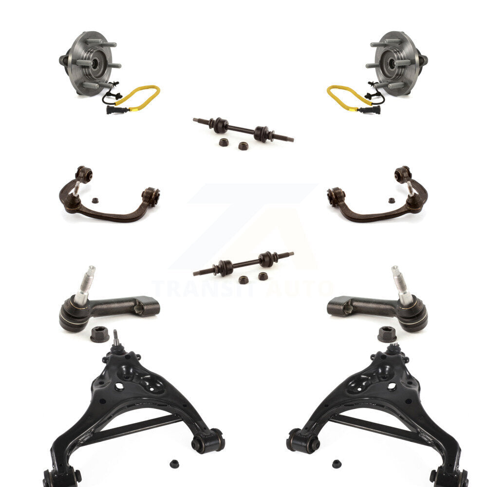 Hub Bearing Lower Upper Control Arm Outer Tie Rod Link Front Kit For Ford F-150