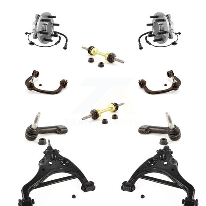Hub Bearing Lower Upper Control Arm Outer Tie Rod Link Front Kit (10Pc) For Ford