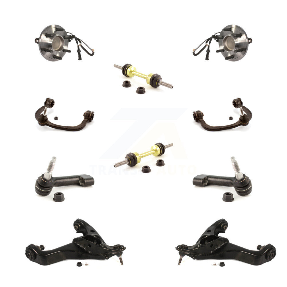 Bearing Lower Upper Control Arm Outer Tie Rod Link Front Kit (10Pc) For Ford RWD