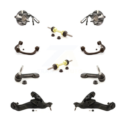 Bearing Lower Upper Control Arm Outer Tie Rod Link Front Kit (10Pc) For Ford RWD
