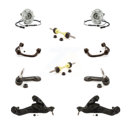 Hub Bearing Lower Upper Control Arm Outer Tie Rod Link Front Kit (10Pc) For Ford